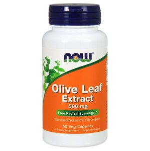 NOW® Foods NOW Extrakt z olivových listov, 500 mg x 60 rastlinných kapsúl