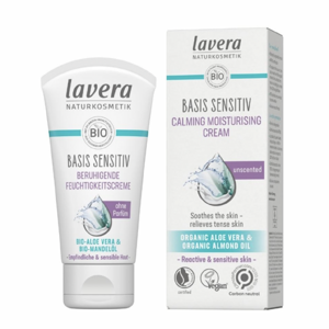 Lavera - Basis Sensitiv, Zklidňující hydratační krém bez parfemace, 50 ml