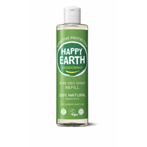 Happy Earth - Deodorant okurka a matcha, náhradní náplň, 300 ml