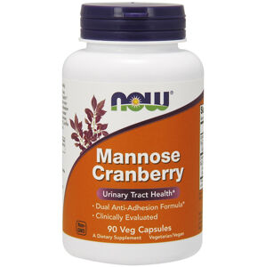 NOW® Foods NOW Mannose Cranberry, D-manóza + brusinka, 90 rostlinných kapslí