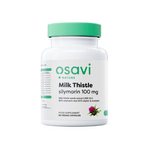Osavi Milk Thistle Silymarin, Ostropestřec Mariánský, 100 mg, 60 vegan kapslí Výživový doplnok