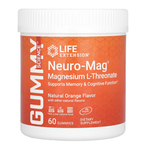Life Extension Neuro-Mag® Magnesium L-Threonate (magnesium L-treonát), 60 gumových bonbónů Výživový doplnok