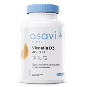 Osavi Vitamín D3, 4000 IU, 120 softgelových kapslí Výživový doplnok