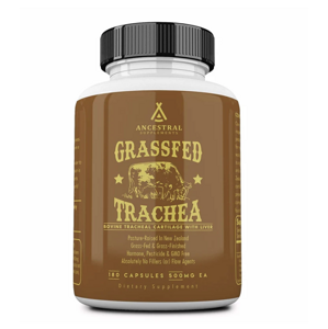 Ancestral Supplements Newtraceuticals, Grass-fed Beef Trachea, hovězí chrupavka, 180 kapslí, 30 dávek Výživový doplnok