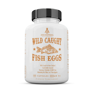 Ancestral Supplements Newtraceuticals, Wild Caught Fish Roe (Hoki), rybí jikry z volné přírody, 180 kapslí, 30 dávek Výživový doplnok