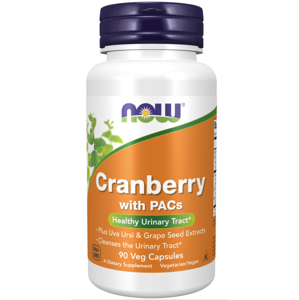 NOW® Foods NOW Cranberry with PACs, brusinka s proanthokyanidiny, 90 rostlinných kapslí Výživový doplnok