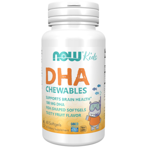 NOW® Foods NOW DHA Kids Chewable (Omega-3 pre deti), 100 mg, 60 žuvacích kapsúl