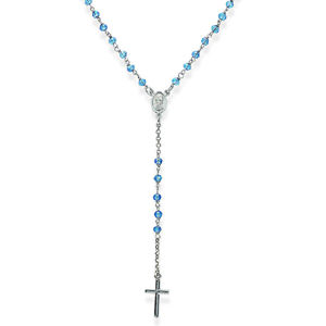 Amen Originálne strieborný náhrdelník Sky Blue Crystal CROBC4