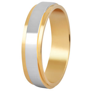 Beneto Dámsky bicolor prsteň z ocele SPD05 57 mm