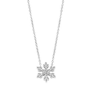 Beneto Hravý strieborný náhrdelník Snehová vločka AGS1334/47