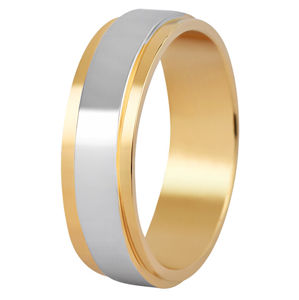 Beneto Pánsky bicolor prsteň z ocele SPP05 68 mm