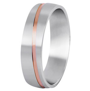 Beneto Pánsky bicolor prsteň z ocele SPP07 70 mm
