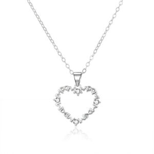 Beneto Romantický strieborný náhrdelník so zirkónmi AGS1239/47