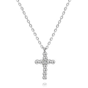Beneto Strieborný náhrdelník s krížikom AGS1226 / 47