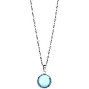 Bering Slušivý oceľový náhrdelník s modrým kryštálom Artic Symphony 430-18-450