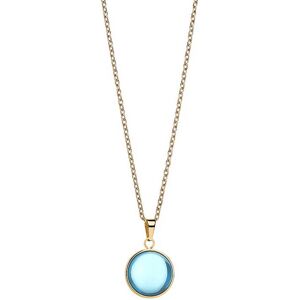 Bering Slušivý pozlátený náhrdelník s modrým sklom Artic Symphony 430-28-450