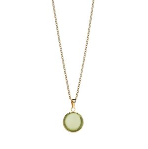 Bering Slušivý pozlátený náhrdelník so zeleným kryštálom Artic Symphony 430-255-450