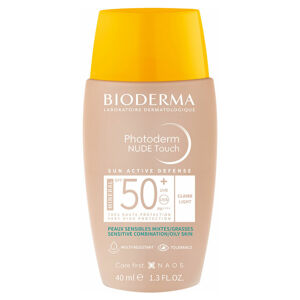 Bioderma Tónovaný ochranný fluid s efektom prirodzeného make-upu SPF 50 Photoderm Nude Touch Mineral 40 ml Light