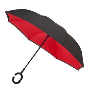 Blooming Brollies Dámsky palicový dáždnik Inside out Plain Red Umbrella EDIO RED
