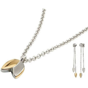Boccia Titanium Elegantná zvýhodnená bicolor sada (náhrdelník, náušnice)