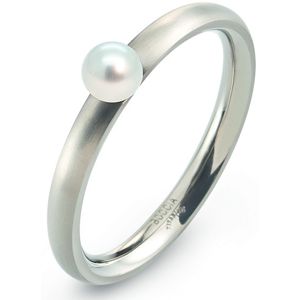 Boccia Titanium Titánový prsteň s perličkou 0145-01 52 mm