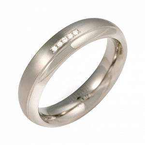 Boccia Titanium Titánový snubný prsteň s diamantmi 0130-09 51 mm