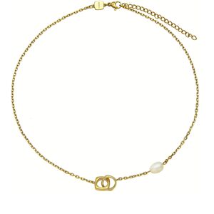 BREIL Pôvabný dámsky pozlátený náhrdelník s perlou Tetra TJ3495