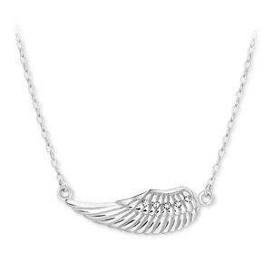 Brilio Nežný náhrdelník z bieleho zlata anjelskej krídlo 279 001 00094 07