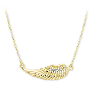 Brilio Nežný náhrdelník zo žltého zlata anjelskej krídlo 279 001 00094 00