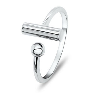 Brilio Silver Minimalistický strieborný prsteň RI037W