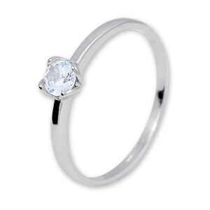 Brilio Silver Nežný strieborný prsteň so zirkónom 426 001 00576 04 60 mm