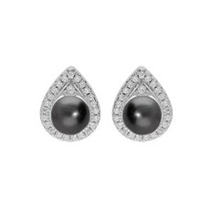 Brilio Silver Prekrásne strieborné náušnice s pravými tahitskými perlami TA/ME04373A