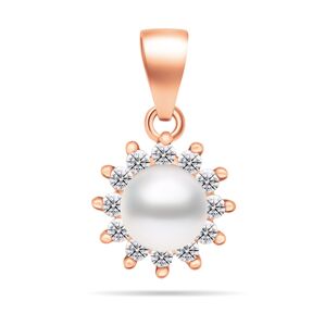 Brilio Silver Pôvabný perlový prívesok so zirkónmi PT88R
