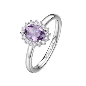 Brosway Elegantný strieborný prsteň Fancy Magic Purple FMP75 52 mm