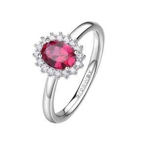 Brosway Elegantný strieborný prsteň Fancy Passion Ruby FPR75 52 mm