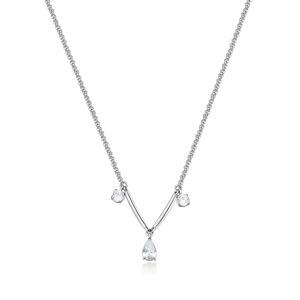 Brosway Krásny oceľový náhrdelník so zirkónmi Affinity BFF178
