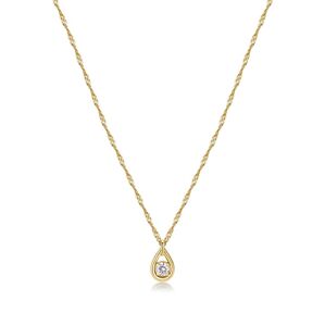 Brosway Krásny pozlátený náhrdelník so zirkónom Ribbon BBN30