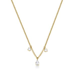 Brosway Krásny pozlátený náhrdelník so zirkónmi Affinity BFF179