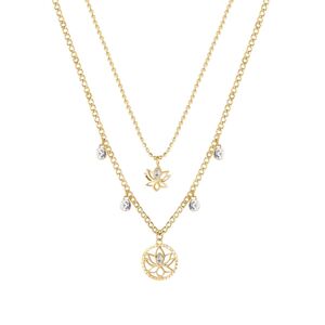 Brosway Pôvabný pozlátený náhrdelník Lotosový kvet Chakra BHKN065
