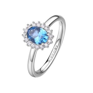Brosway Elegantný strieborný prsteň Fancy Freedom Blue FFB70 50 mm