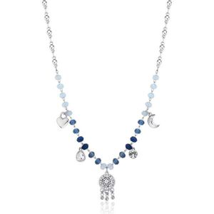 Brosway Trendy oceľový náhrdelník s korálkami a príveskami Chakra BHKN082
