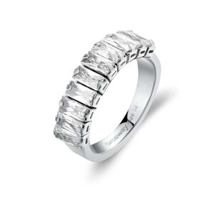 Brosway Trblietavý oceľový prsteň so zirkónmi Desideri BEIA001 56 mm