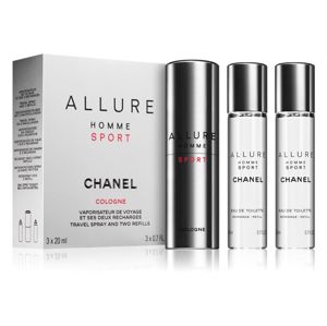 Chanel Allure Homme Sport Cologne - EDC 20 ml (plnitelný flakón) + náplň 2 x 20 ml