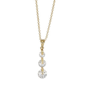 CRYSTalp Elegantný pozlátený náhrdelník s kryštálmi Mood 32242.G