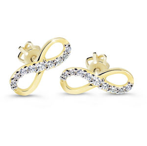 Cutie Diamonds Elegantné náušnice zo žltého zlata s briliantmi v tvare nekonečna DZ60149-30-00-X-1