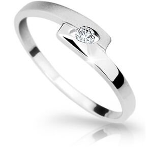 Cutie Diamonds Elegantný prsteň z bieleho zlata s briliantom DZ6725-1284-00-X-2 54 mm