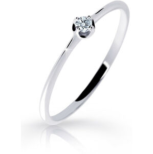 Cutie Diamonds Jemný prsteň z bieleho zlata s briliantom DZ6729-2931-00-X-2 57 mm