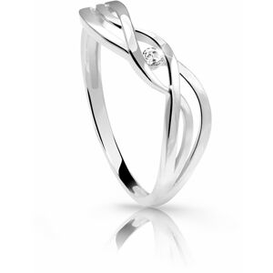 Cutie Diamonds Jemný prsteň z bieleho zlata s briliantom DZ6712-1843-00-X-2 62 mm