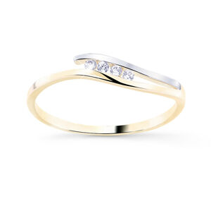 Cutie Diamonds Krásny bicolor prsteň zo zlata s briliantmi DZ8026-00-X-1 61 mm