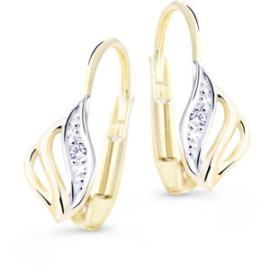 Cutie Diamonds Luxusné bicolor náušnice zo zlata s briliantmi DZ8024-R-55-00-X-R1